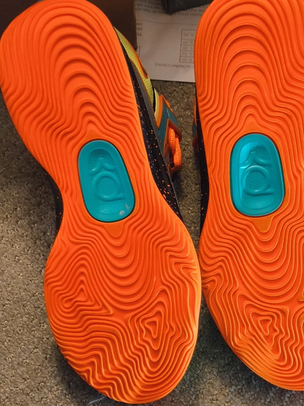 Nike Men's Athletic Shoes - Neon Yellow, Bright Orange & Blue Accents